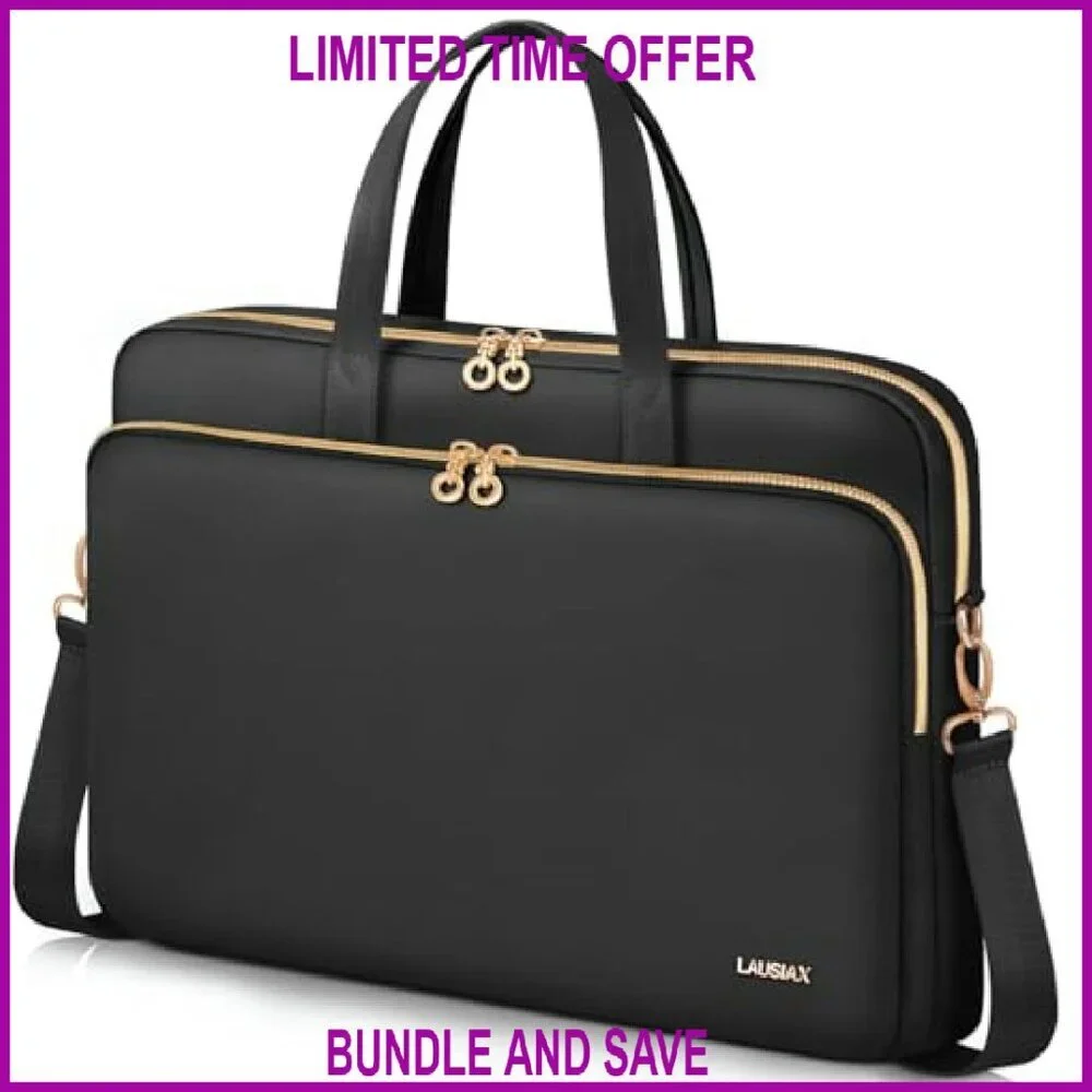 15.6-16 Inch Laptop Messenger Bag with Adjustable Strap & Handle